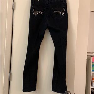 Marianne black bootcut bejeweled denim jeans
